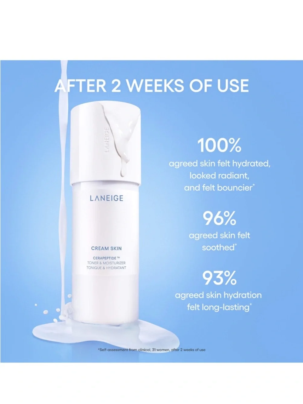 LANEIGE Cream Skin CeraPeptide Mist – light gray and navy text - Picture 5 of 10